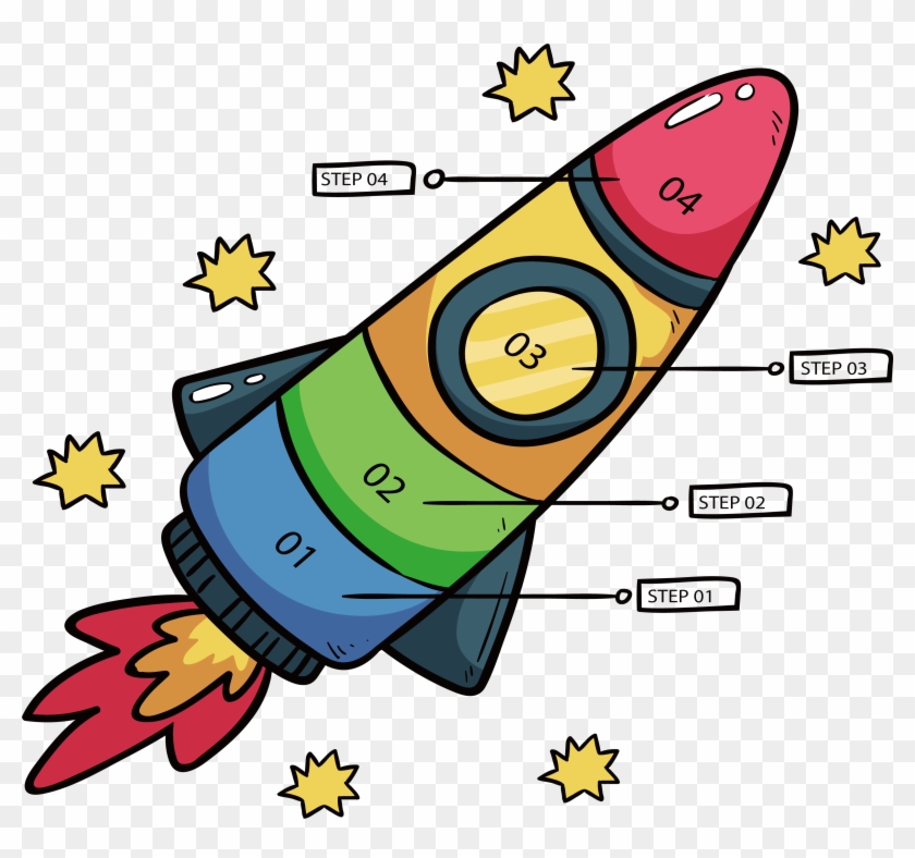 Vector Royalty Free Download Rocket Clip Art Cartoon - Cartoon Workflow Diagram Png Transparent Png