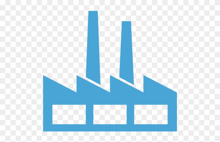 Factory Icon - Factory Icon Blue Transparent Clipart #2371042