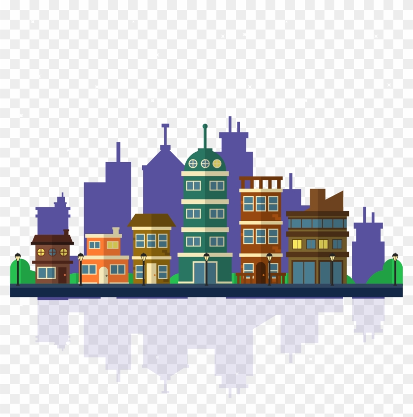 City Vector Png Clipart #2371108