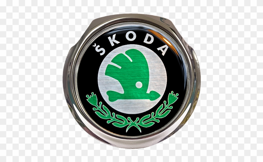 Skoda Car Grille Badge With Fixings - Skoda Logo Clipart #2371360