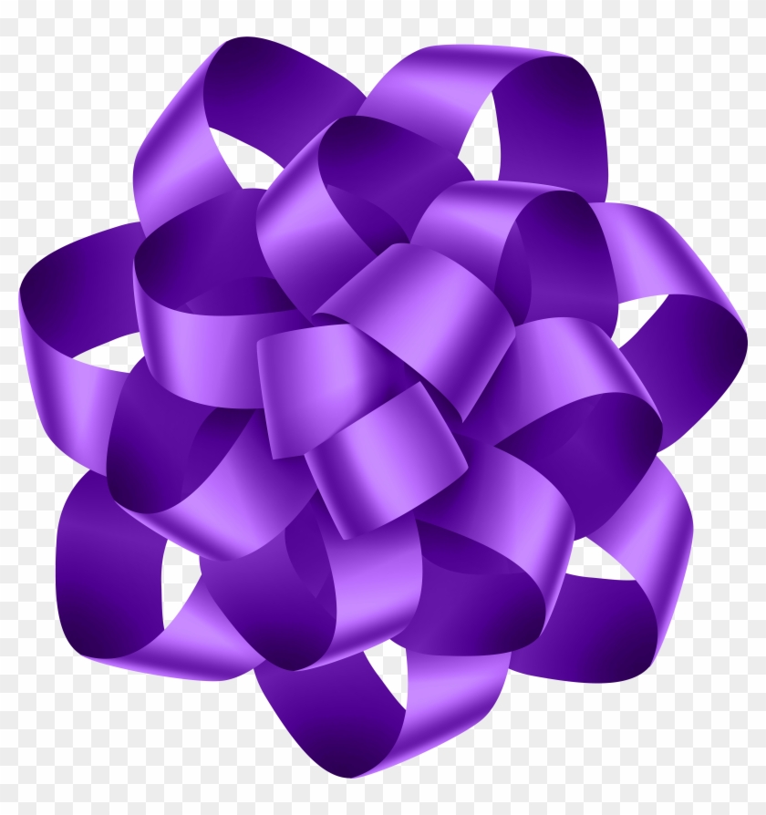 Purple Gift Bow Png Clip Art Image - Clip Art Transparent Png #2371746