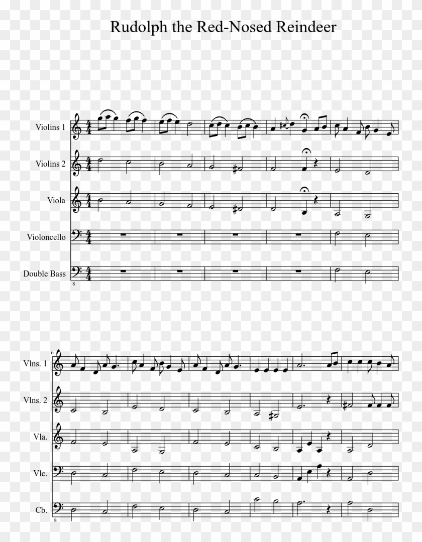 Rudolph The Red-nosed Reindeer Sheet Music 1 Of 3 Pages - Young Blood Trumpet Sheet Music Clipart