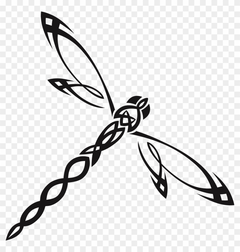 Free Clipart Of A Tribal Dragonfly - Clipart Dragonfly - Png Download #2373840