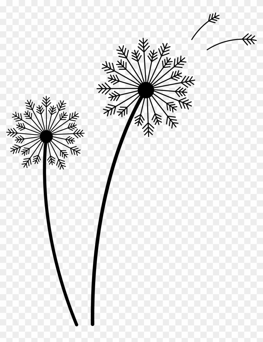 Dandilion Drawing Abstract - Dandelion Svg File Free Clipart #2373898