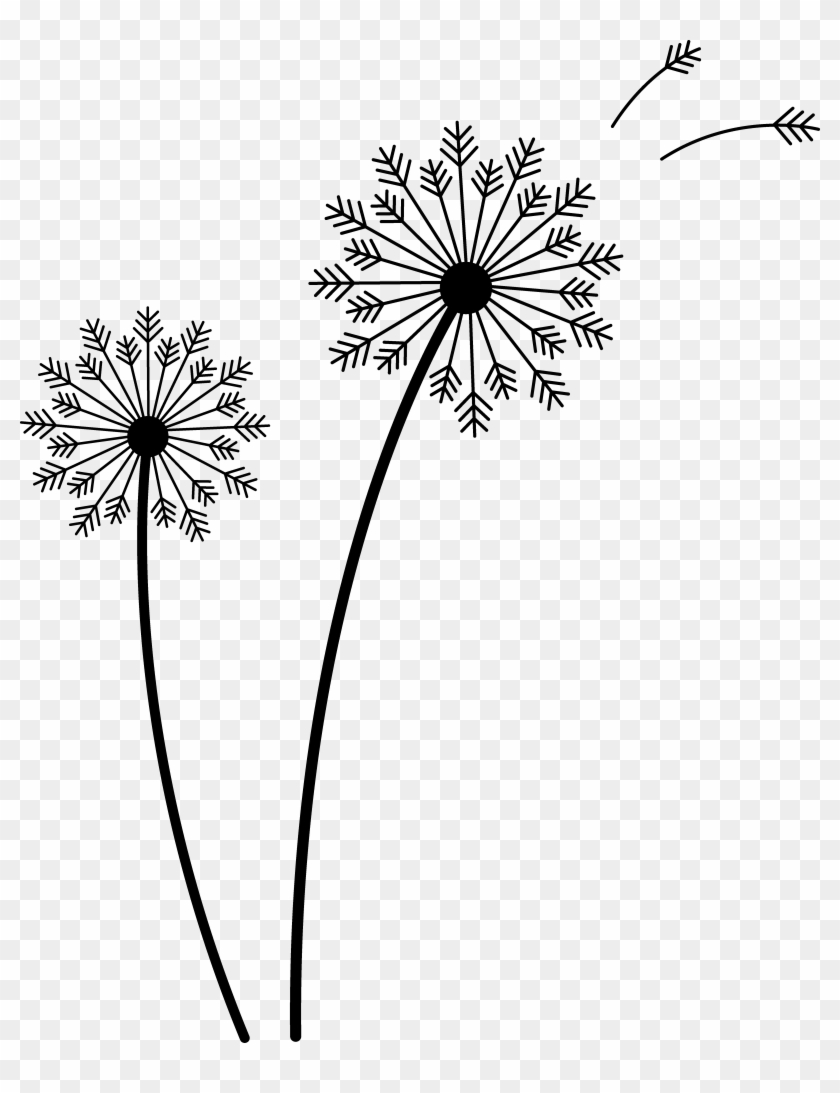 Dandilion Drawing Abstract - Dandelion Svg File Free Clipart