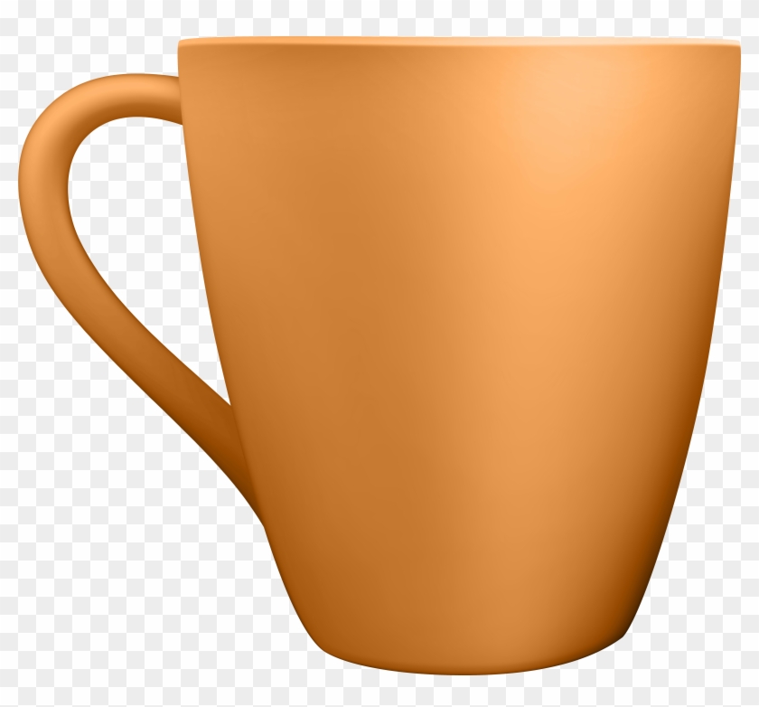 Orange Ceramic Mug Clip Art - Png Download #2375184