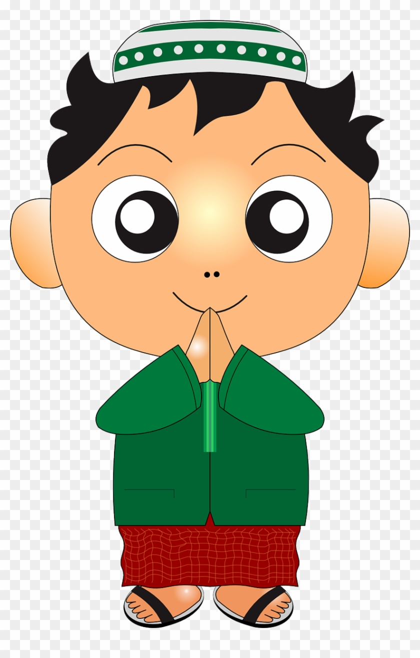 Kid Moslem Child Boy Praying Png Image - Muslim Kids Gif Clipart