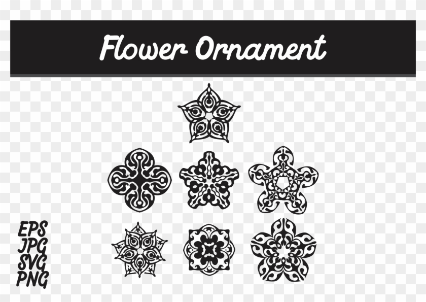 Bundle Flower Ornament Set Vector Image Graphic Arief - Easter Egg Vector Svg Clipart #2376184