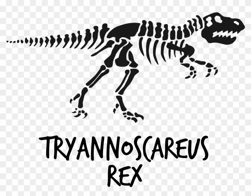 Download Tyrannosaurus Rex Halloween Cut File Png - T Rex Skeleton Svg Clipart #2376446