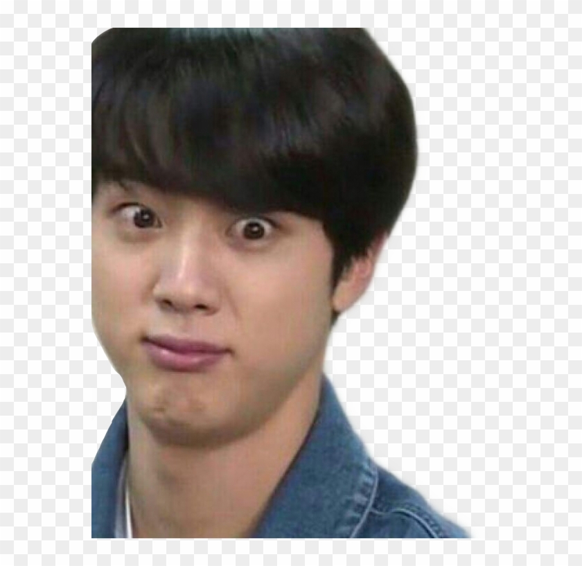 Jin Memeface Freetoedit Sticker Lil Meow Png Jin Meme - Bts Jin Funny Face Clipart #2376579