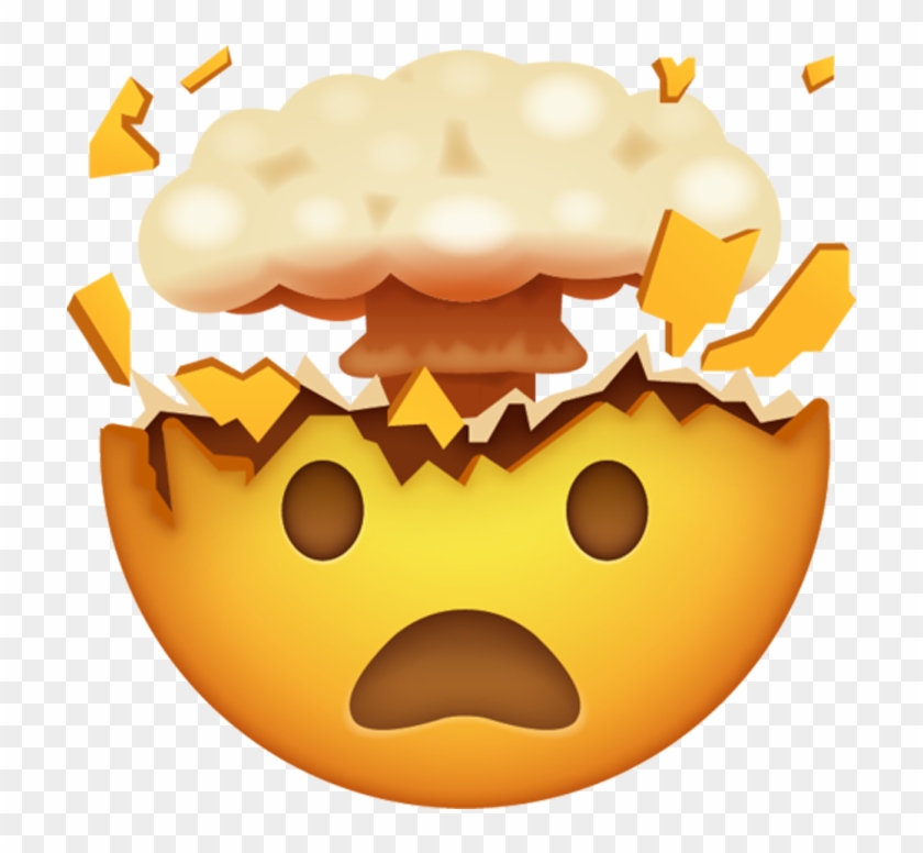 Com/png/head Explosion Emoji - Mind Blown Emoji Apple Clipart #2376827