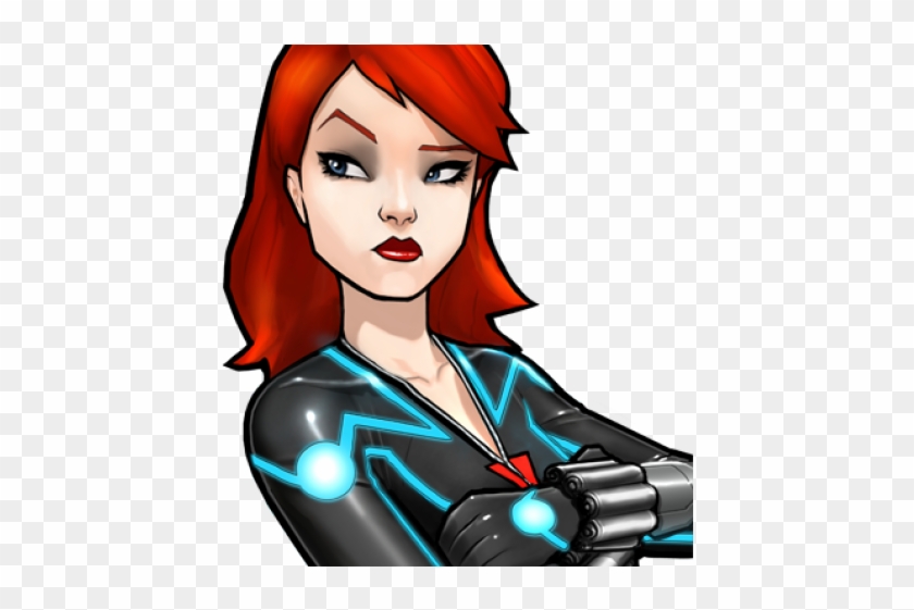 Black Widow Clipart Face - Cartoon - Png Download