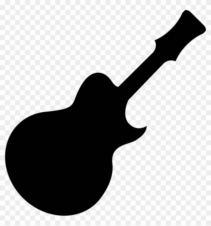 Alphabet Guitar Png - Guitar Black Shape Clipart #2377404