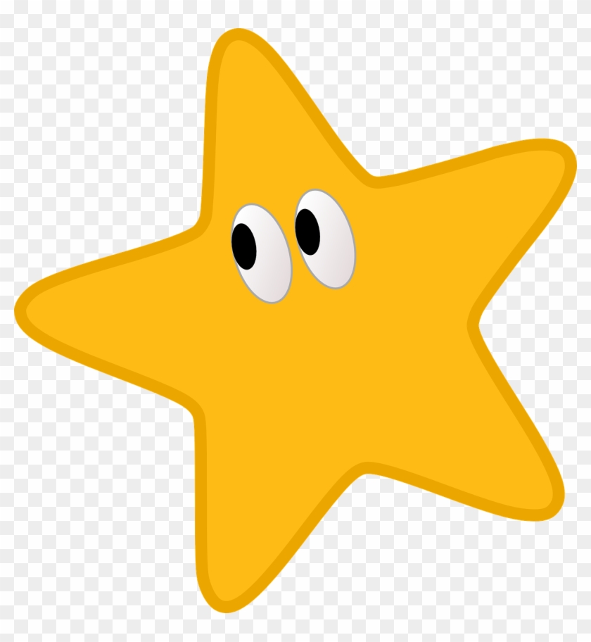 Yellow Star Clipart - Desenho De Estrela Amarela - Png Download #2377473