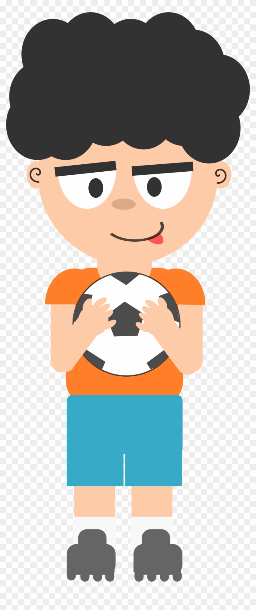 This Free Icons Png Design Of Cartoon Soccer Guy - Cartoon Soccer Boy Png Clipart