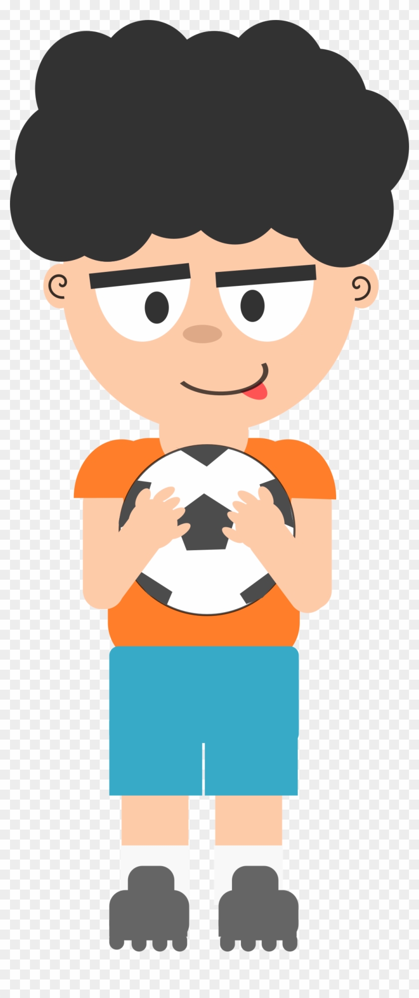 This Free Icons Png Design Of Cartoon Soccer Guy - Cartoon Soccer Boy Png Clipart #2377943