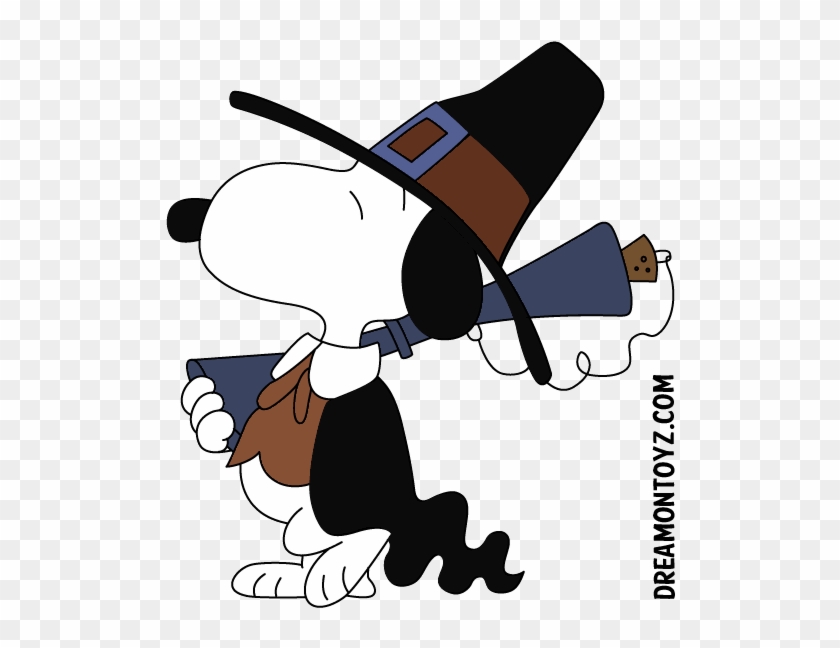 Pilgrim Snoopy Carrying A Musket - Snoopy And Woodstock Pilgrims Clipart #2378066