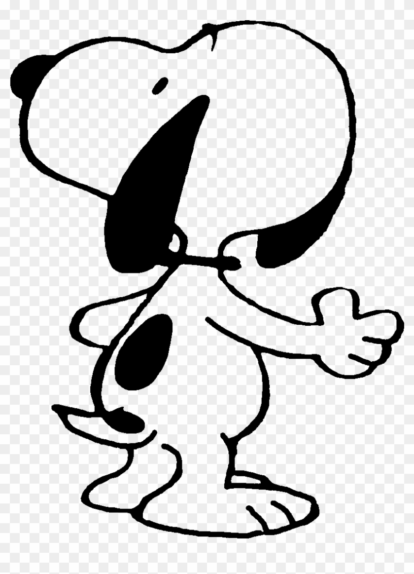 Hugging His Friend By - Snoopy Clipart