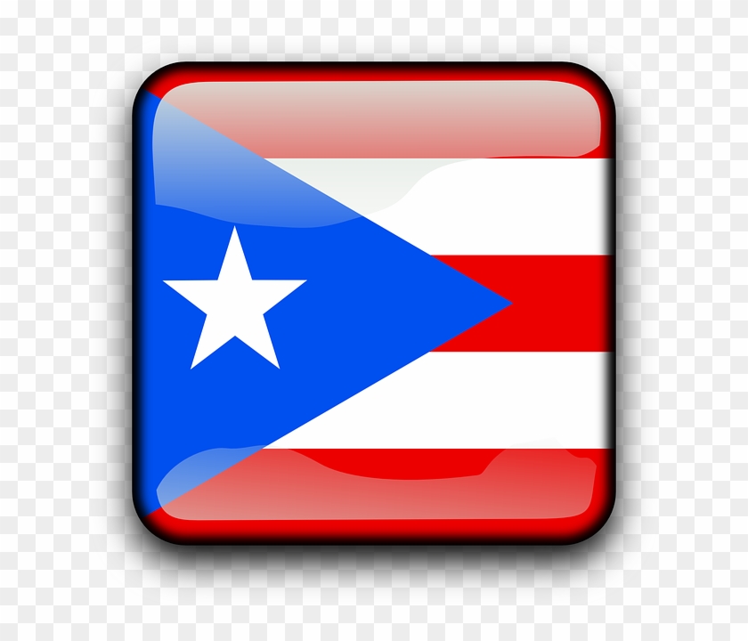 Puerto Rico Flag Square Clipart