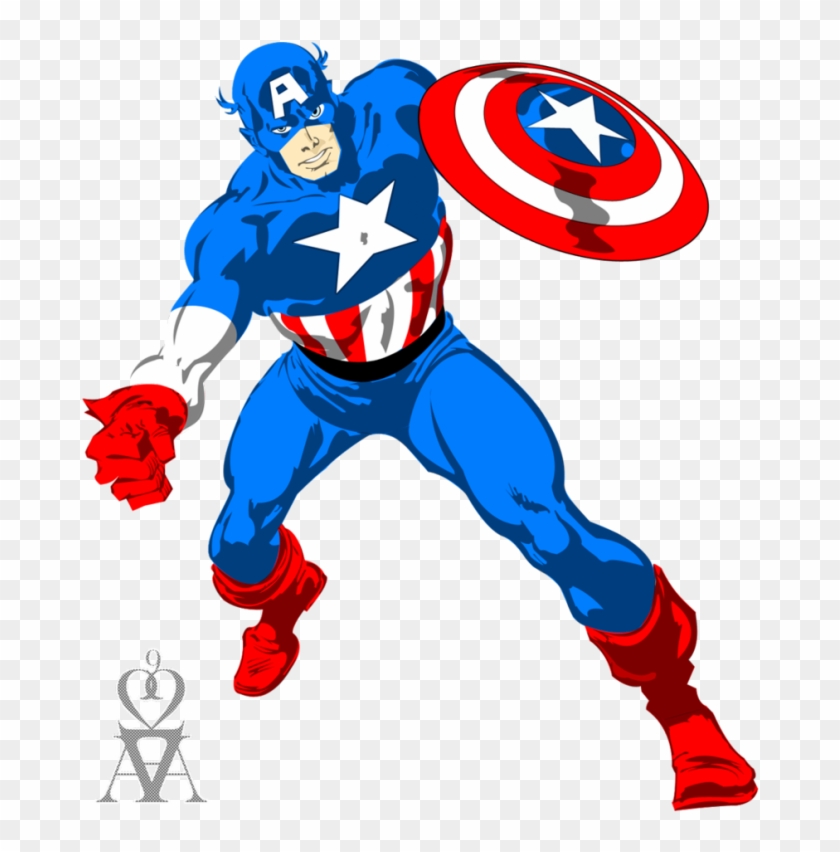 Captain America Vector Png - Capitan America Vector Free Download Clipart