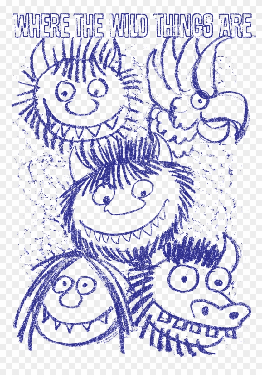 Where The Wild Things Are Wild Sketch Men's Premium - Wild Things Are Shirt Clipart