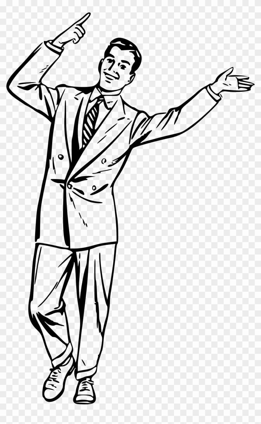 This Free Icons Png Design Of Man Dancing - Man Dancing Drawing Clipart #2380481