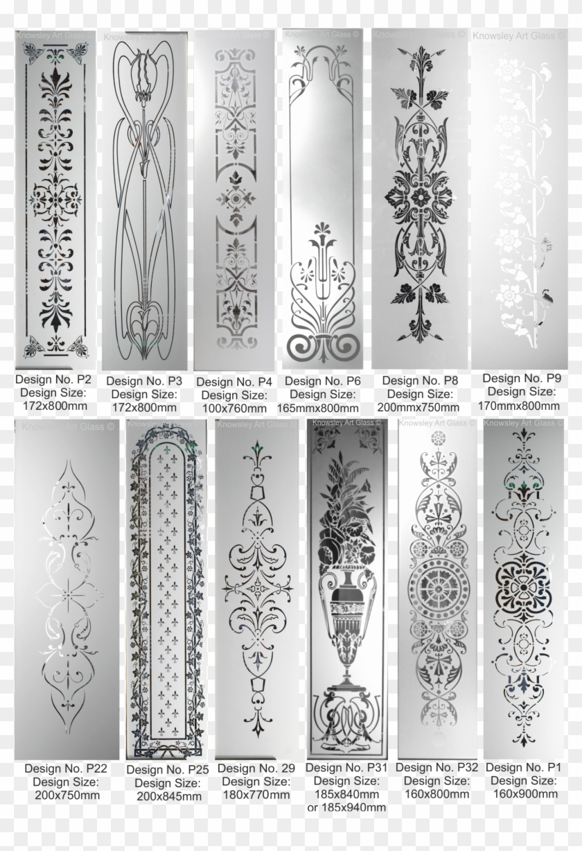 Victorian Window Glass Patterns - Glass Design Patterns Clipart #2380561