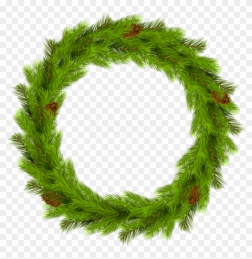 Free Png Christmas Pine Wreath Png Images Transparent - Weihnachtskranz Transparent Png Clipart #2381491