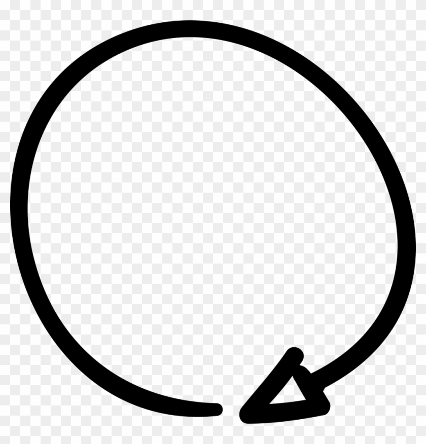 Clockwise Drawn Arrow Comments - Hand Drawn Circle Arrow Clipart #2381757