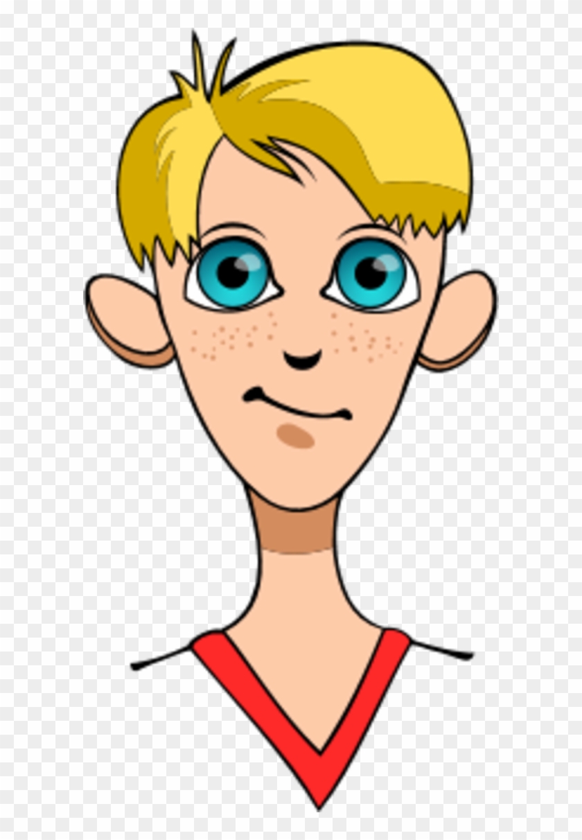 Blonde - Cartoon Boy With Blond Hair And Blue Eyes Clipart #2381989