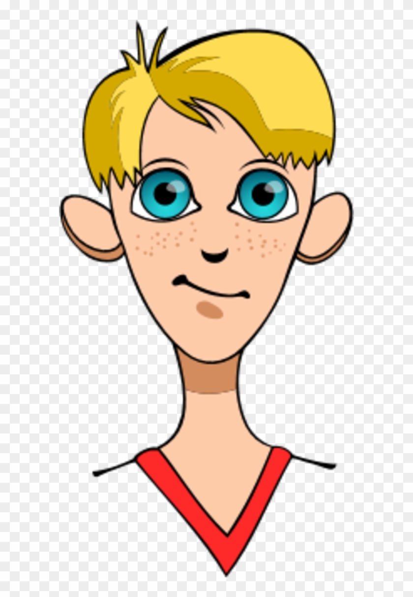 Blonde Cartoon Boy With Blond Hair And Blue Eyes Hd Png