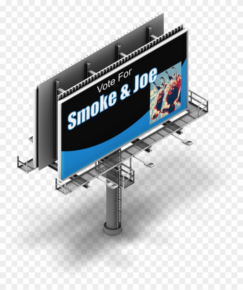 On The Campaign Trail - Billboard Isometric Clipart #2382289
