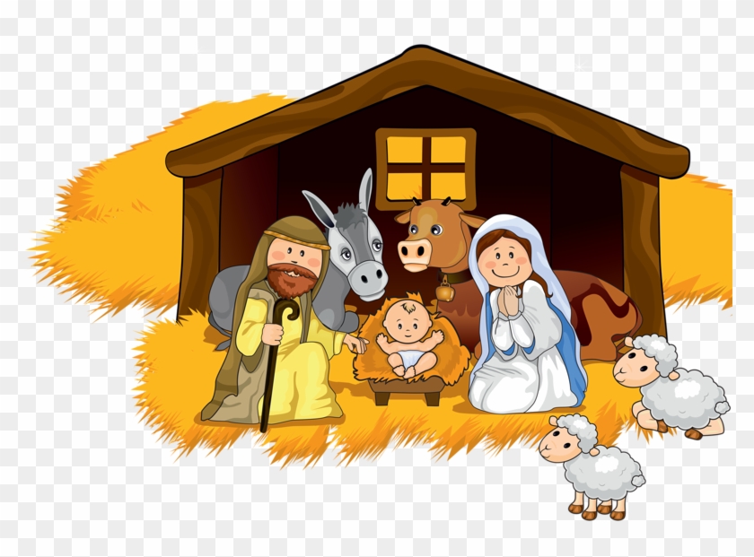 Png Kraft Christmas Card Pinterest Baby - Childrens Nativity Png Clipart #2382391