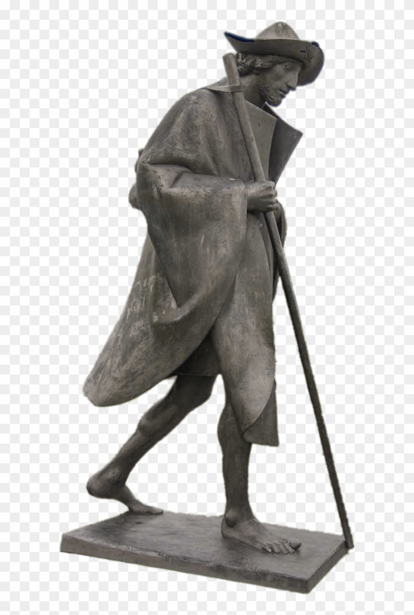 Download Statue Of A Pilgrim Transparent Png - Bronze Sculpture Clipart #2383796