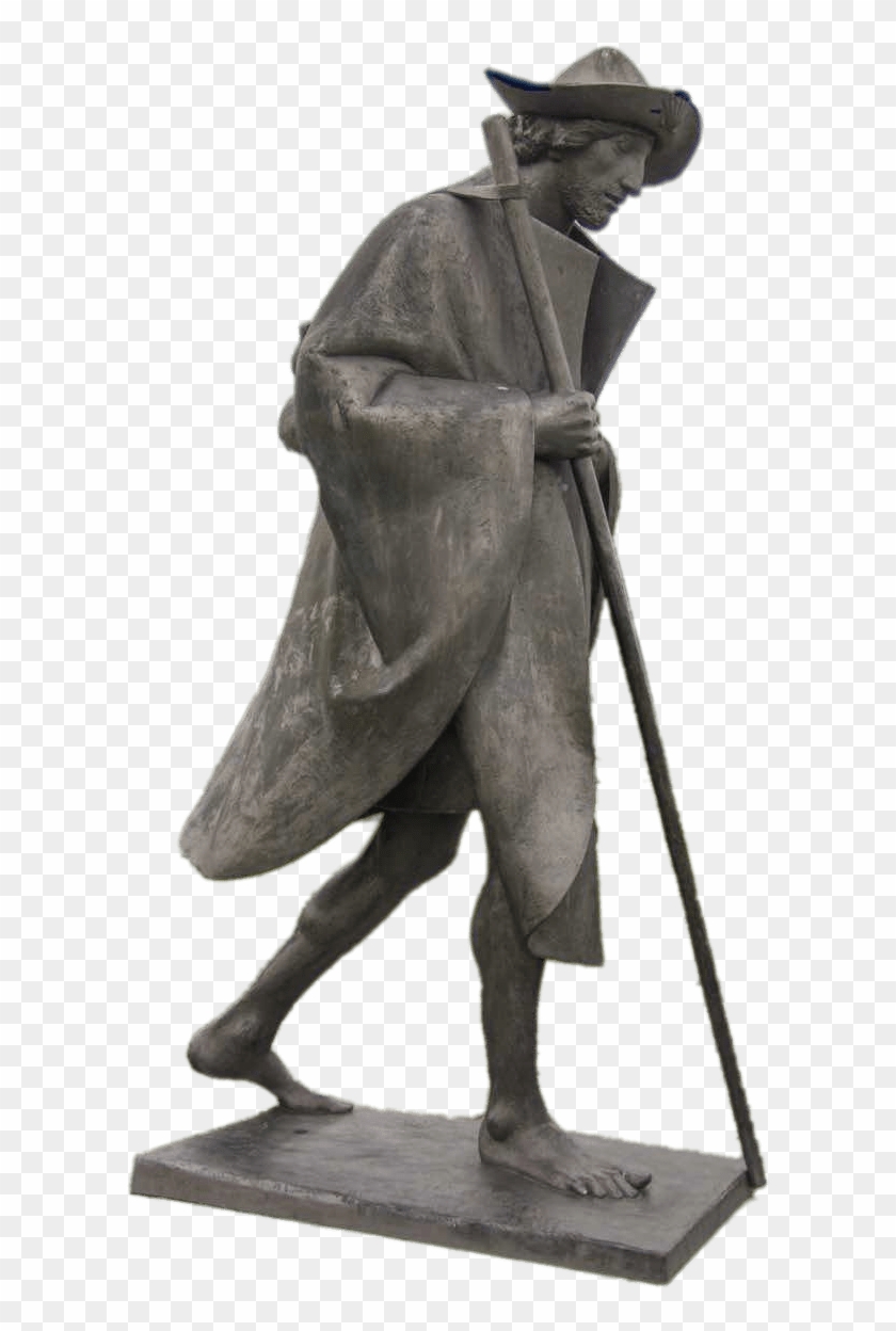 Download Statue Of A Pilgrim Transparent Png - Bronze Sculpture Clipart