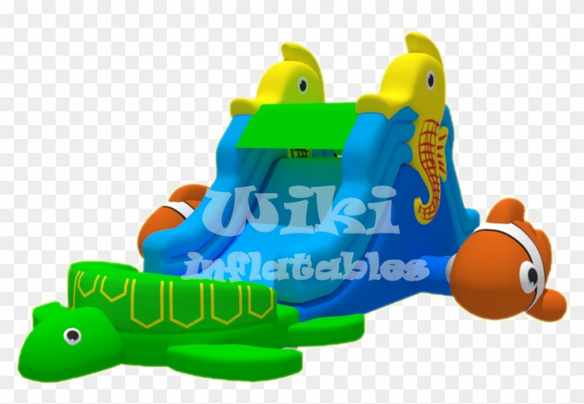 Ocean Water Slide - Inflatable Clipart