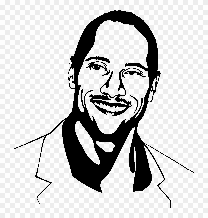 Sticker Portrait Dwayne Johnson Ambiance Sticker Si - Dwayne Johnson Sticker Clipart #2384137