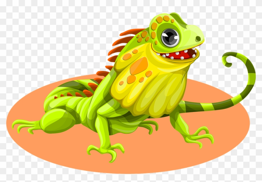 Cute Lizard Clipart - Iguana Desenho Png Transparent Png #2384263