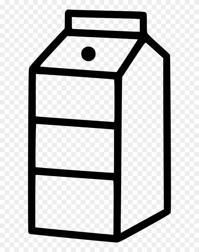 Milk Carton Png Black And White - Free Milk Carton Icon Clipart #2384579