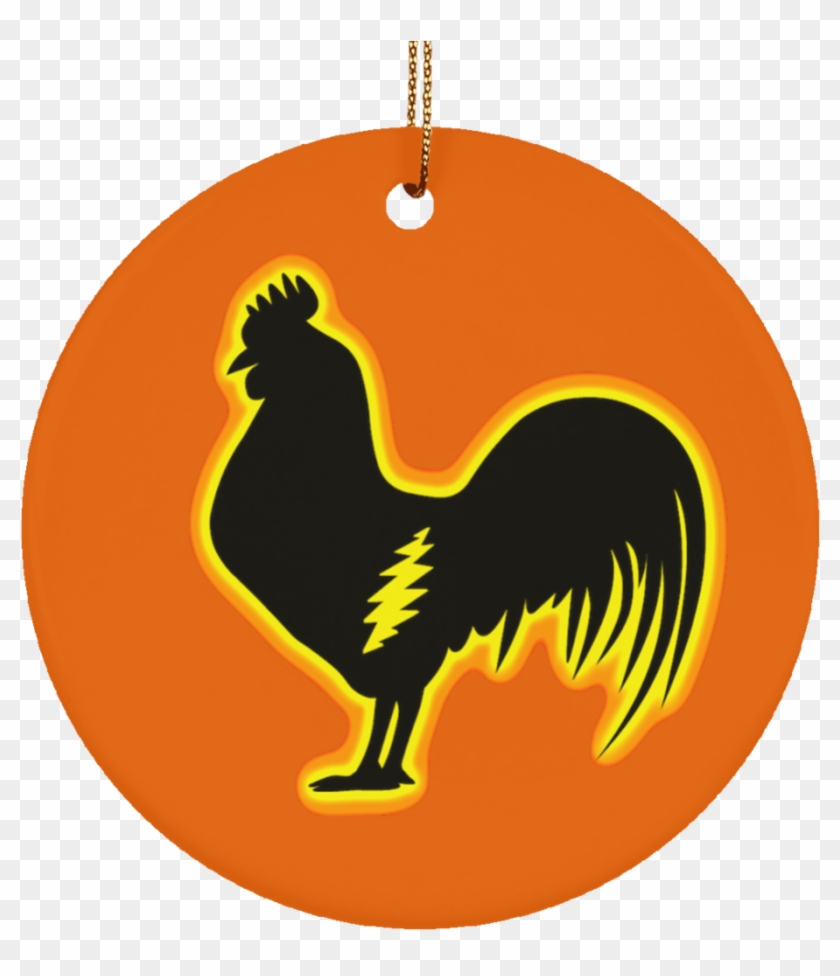 Crazy Rooster Ceramic Circle Ornament - Angel Tube Station Clipart #2384805