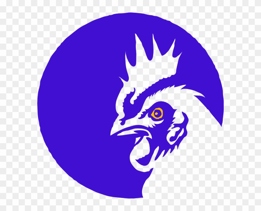 Blue Rooster 3 Svg Clip Arts 600 X 598 Px - Gambar Animasi Kepala Ayam Jago - Png Download
