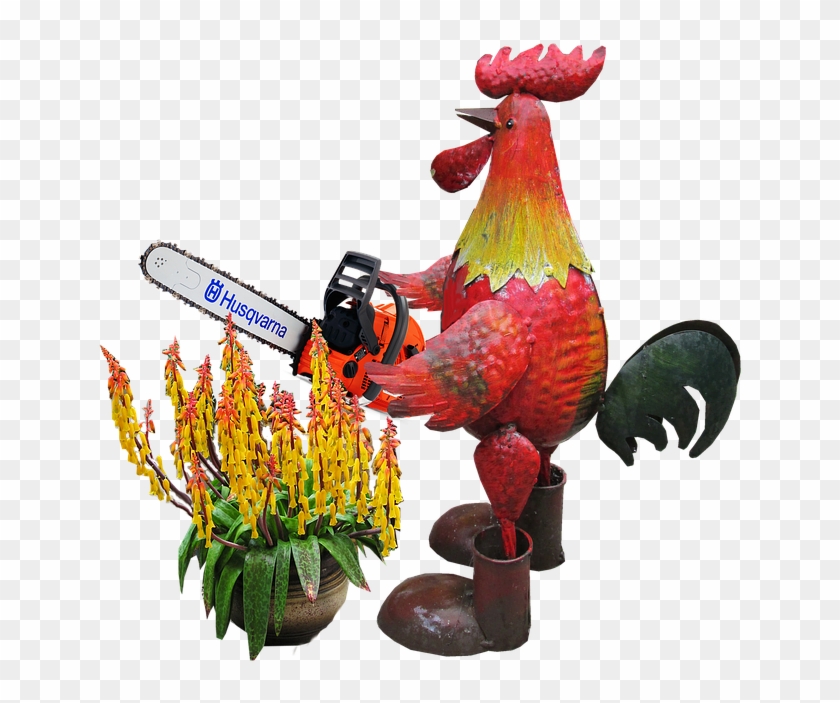 Rooster, Pruning, Plant - Lawn Mowing Grass Cartoon Clipart #2385073