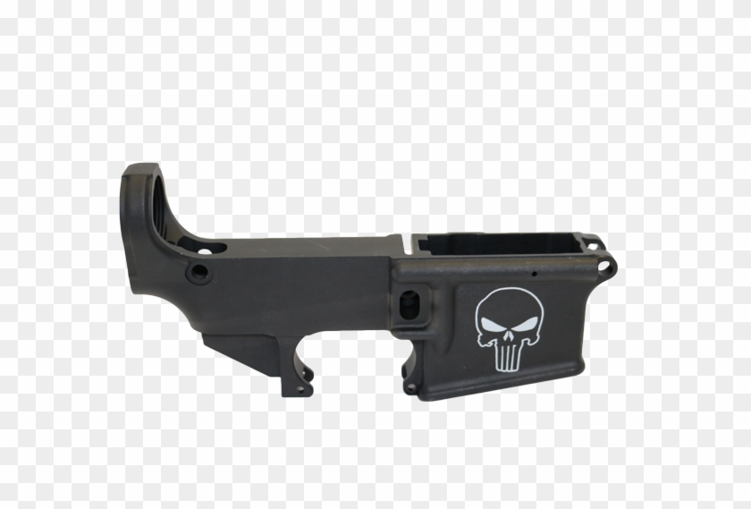 Ar15 80% Lower Receiver Anodized, Punisher Etching - Rifle Clipart #2385199