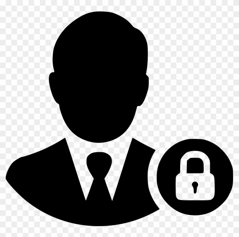 Businessman Safe Secure Protected User Lock Person - Remove User Icon Png Clipart #2385697
