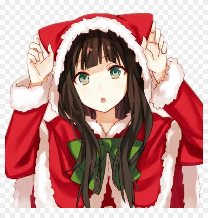#anime #neko #kawaii #loli #navidad #girl #sticker - Chicas Anime En Navidad Clipart