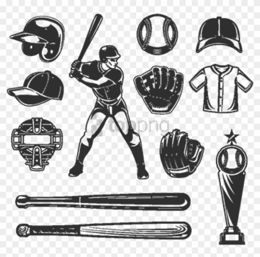 Free Png Set Of Vector Baseball Icons, Baseball, Icon, - Baseball Icons Clipart