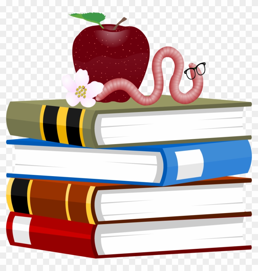 Clipart Stacked Together Cartoon Books Png Clipart - Apple Transparent Png