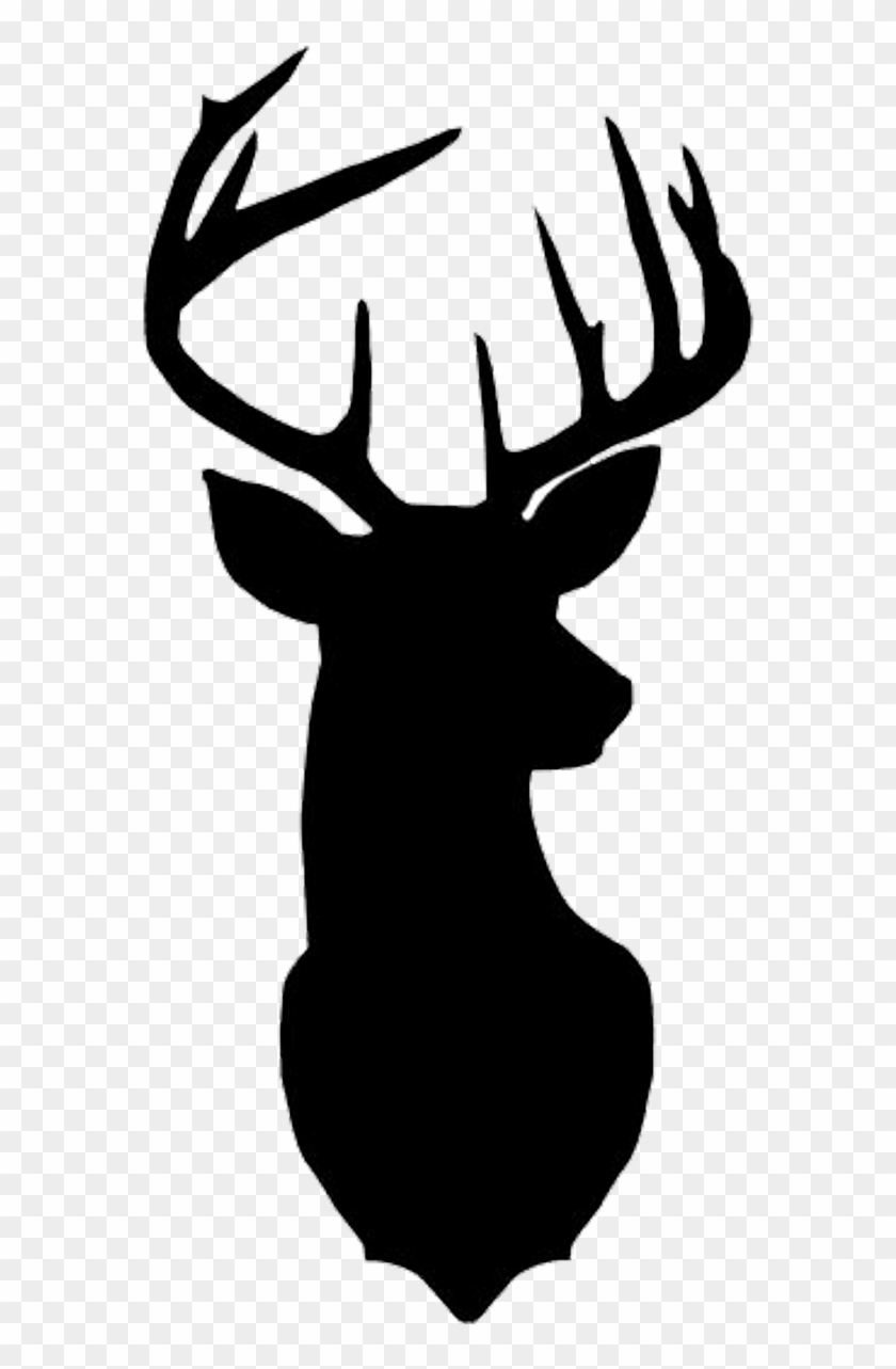 #deer #silhouette #black #freetoedit - Deer Head Silhouette Clipart