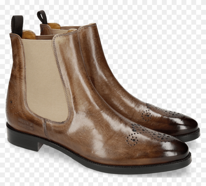 Ankle Boots Betty 1 New Taupe Elastic Cashmere - Melvin & Hamilton Clipart