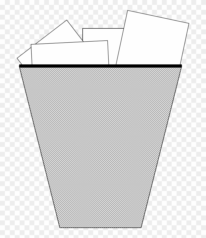 Trash Can Bin Image - Line Art Clipart #2388043